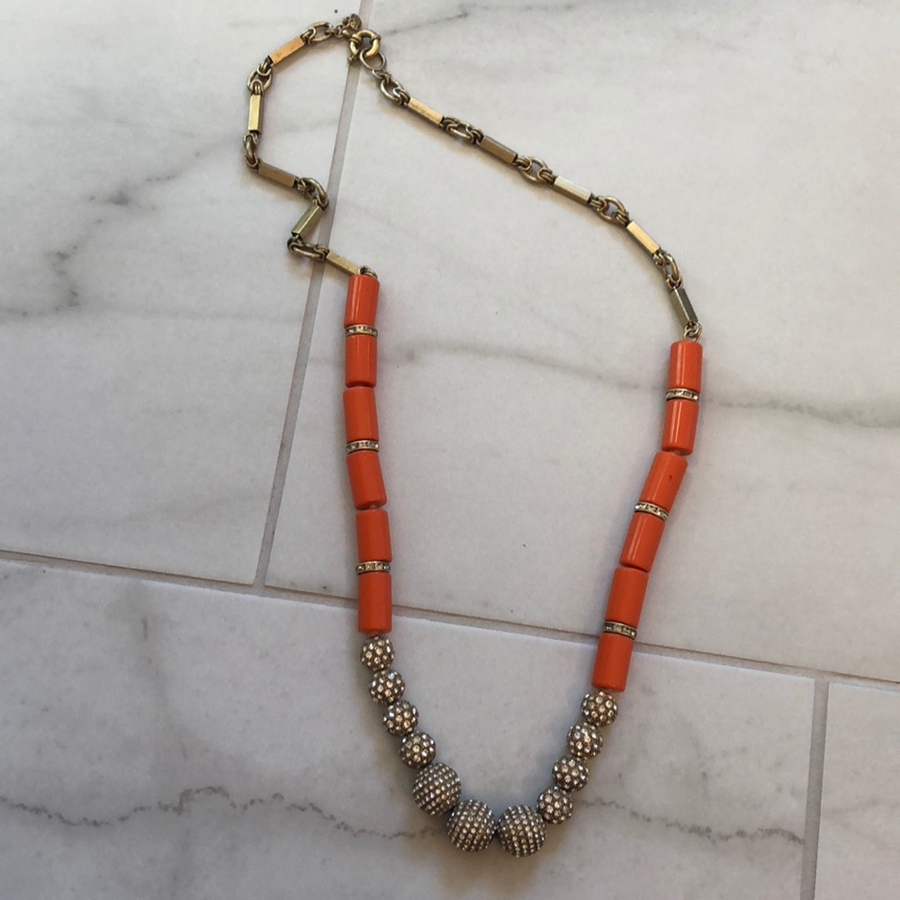 J crew coral necklace